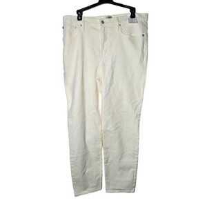 NWT J.Crew Womens 9" Vintage Straight Corduroy Pants Size 32 Neutral Ivory